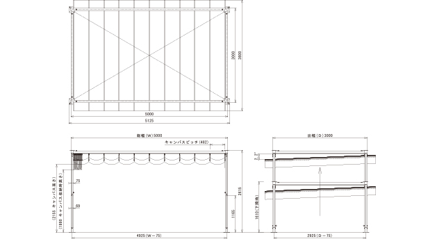 3.0m×5.0m