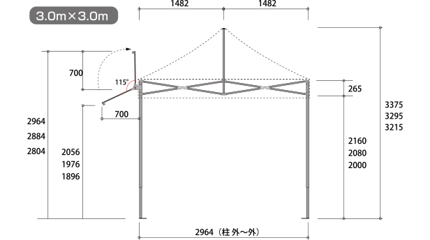 3.0m×3.0m